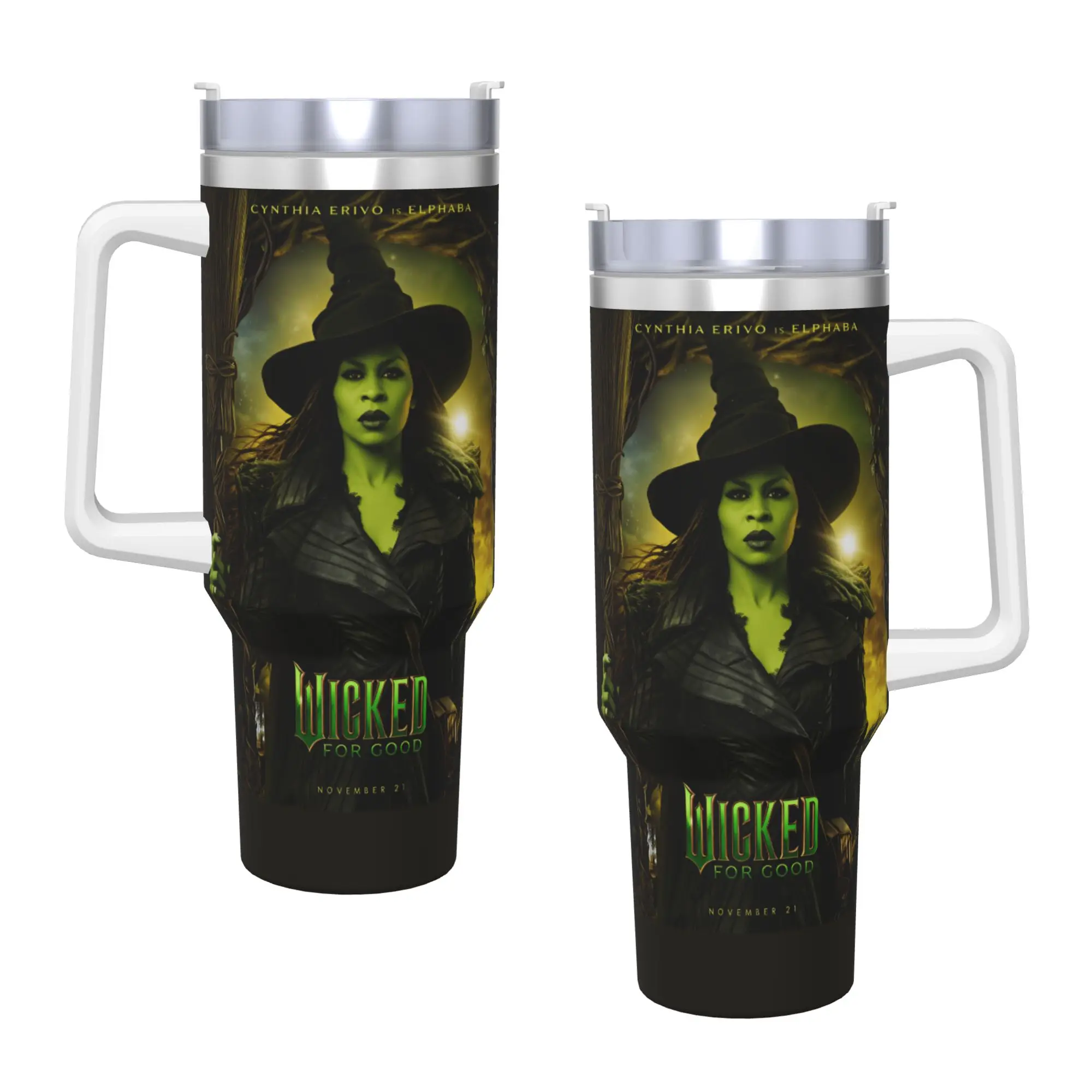 

Stainless Steel Tumbler Wicked 2 Musical Mugs Cup With Straws Cold and Hot Water Bottle Leakproof Large Capacity Coffee Mug