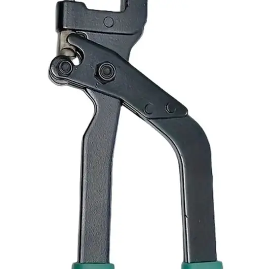 Carbon Steel Handed Punch Pliers Green Black Handle Industrial Perforating Tool For Ceiling Partition Drilling Keel Forceps