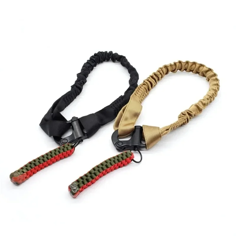 Tactical Quick Release Safety Rifle Sling, Lanyard Strap, Line Climbing Rope, Airsoft Sling protetor para caça ao ar livre