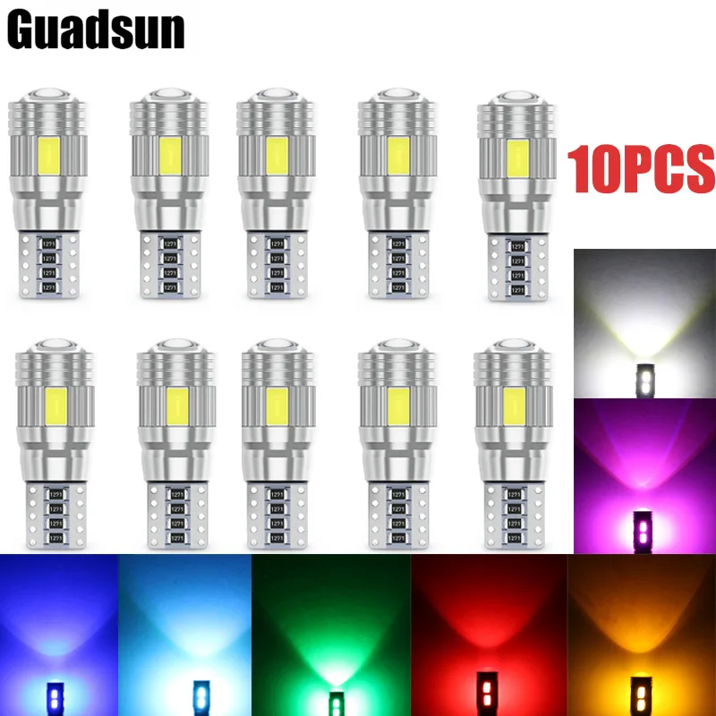 

Guadsun 10pcs LED T10 W5W 194 168 2825 5630 Canbus No Error 12v Car Interior Bulbs For Car License Plate Lamps Clearance Light