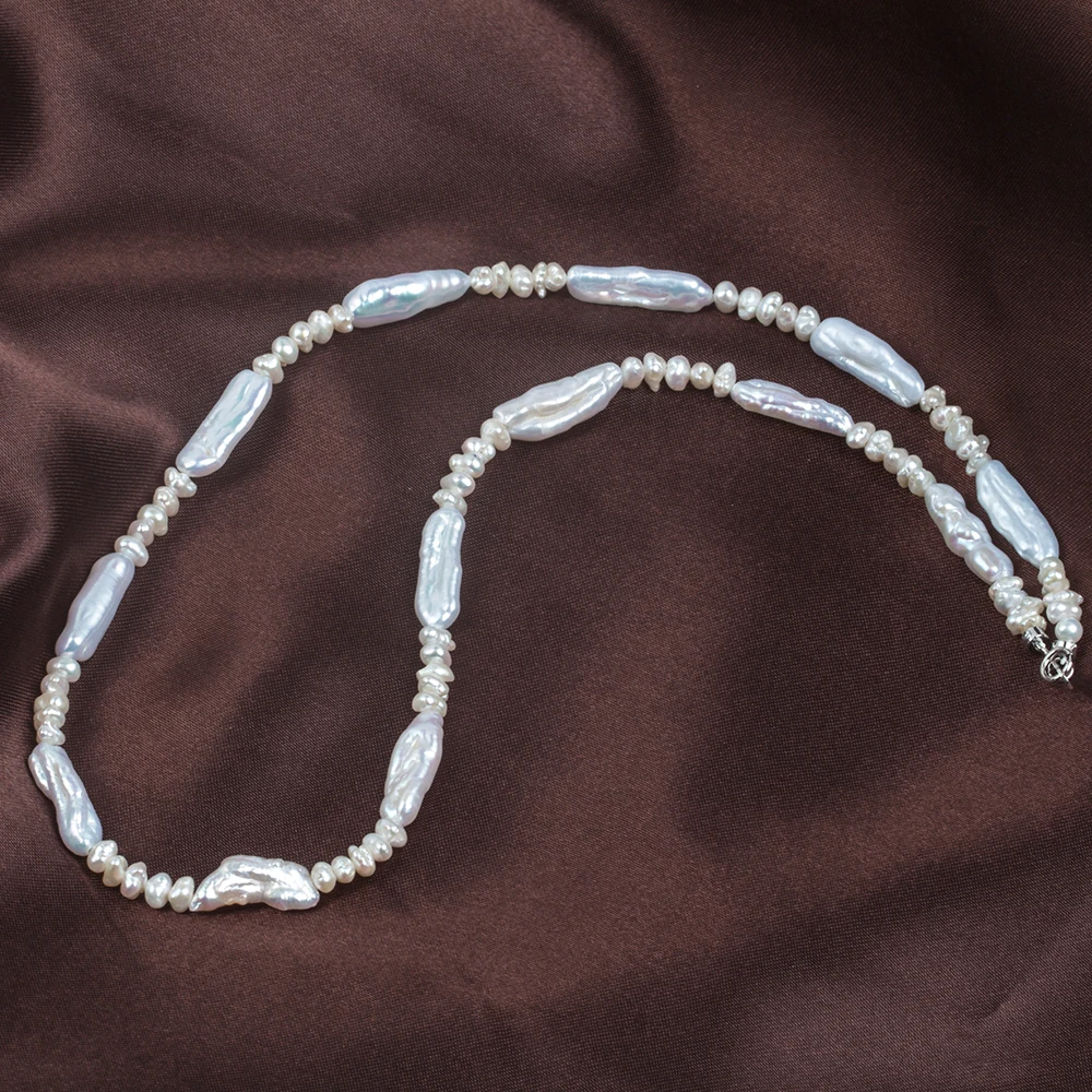 

Gallery Baroque Pearl Strand - Natural Freshwater Pearls 3-4mm, 17" Curated Unique Shapes PN026