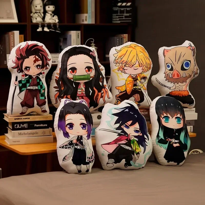 Demon Slayer Plush Cushions Kimetsu no Yaiba Dakimakura Kawaii Anime Pillow Cute Tanjirou Nezuko Cushion Zenitsu Inosuke Dolls