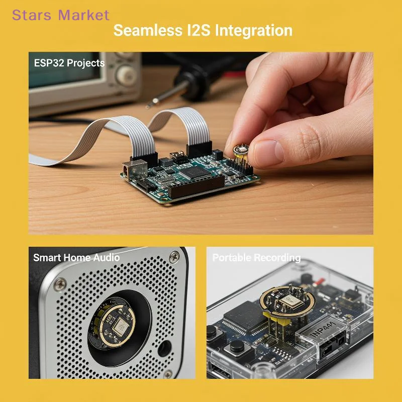 New ICS-43434 Omnidirectional Microphone Module MEMS High Precision Low Power I2S Replaces INMP441