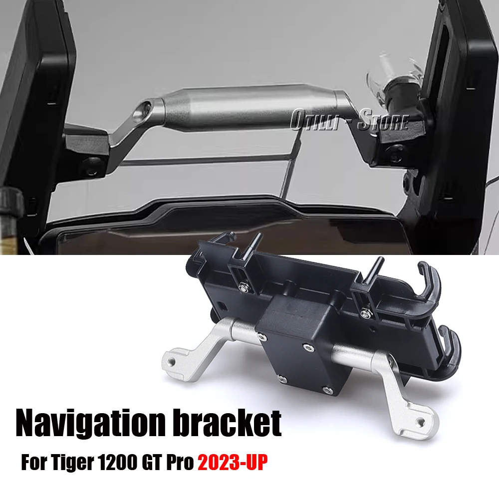 Motorcycle Accessories Phone Holder Stand GPS Navigation Plate Bracket For TIGER1200 Tiger1200 TIGER Tiger 1200 GT Pro 2023-