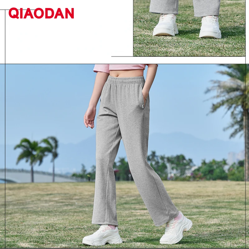 QIAODAN النساء Sweatpants 2025 الخريف مريحة خفيفة الوزن تنفس عالية الجودة المدرب سراويل غير رسمية في الهواء الطلق XKL22241982 #5