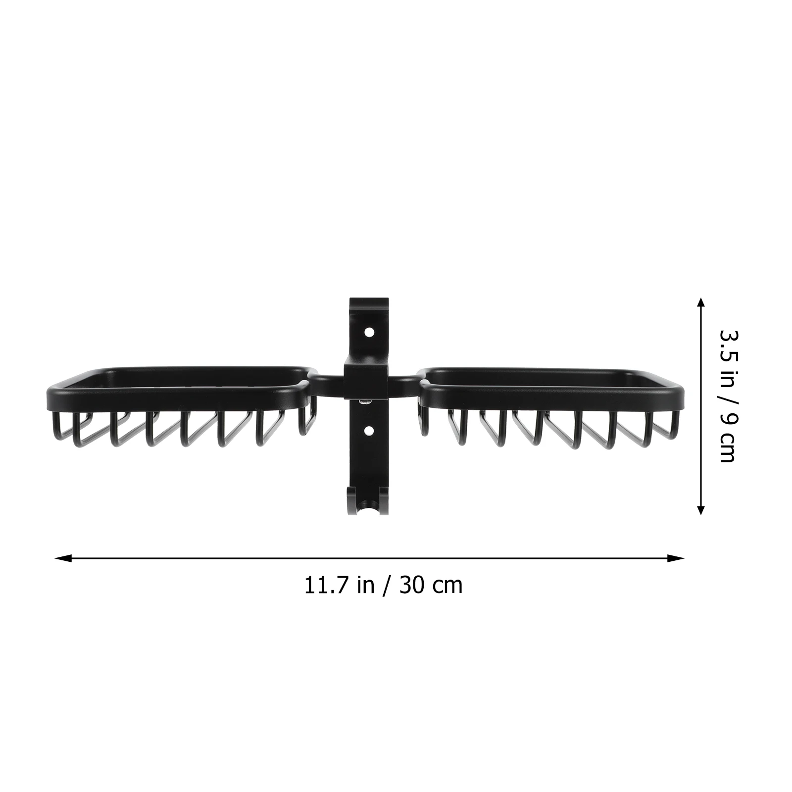 

Space Aluminum Dish Punch-Free Holder Drain Rack Corrosion Resistant Tray Easy Install No Drilling Black Bathroom Supplies Soap