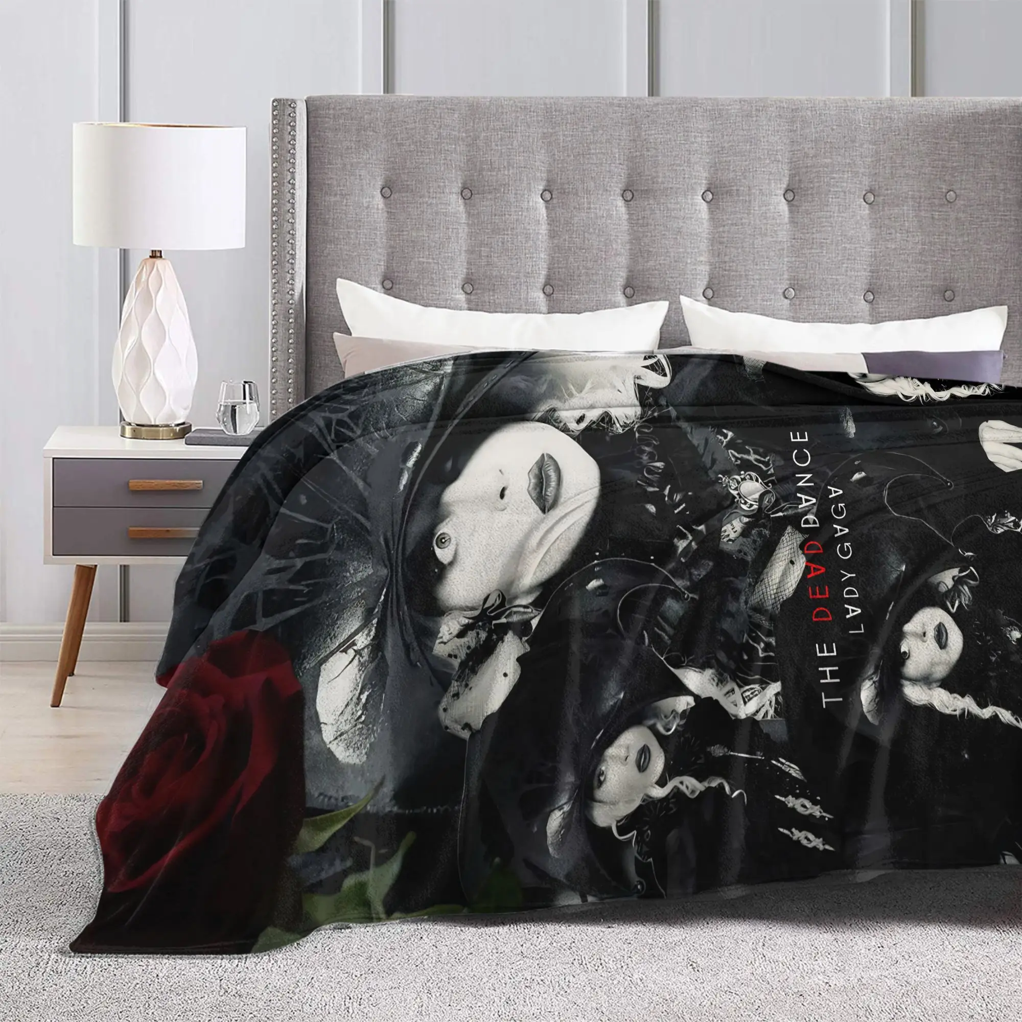 ليدي غاغا الفوضى 2025 ألبوم الفانيلا البطانيات لينة دائم الفراش يلقي لغرفة النوم نزهة مضحك المفرش أريكة غطاء سرير