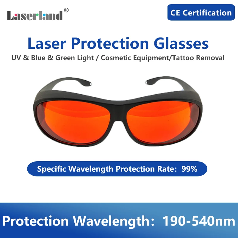 T1-F Professional Laser Protection Glasses for 405nm UV  450nm Blue  and 520nm 532nm Green  OD4