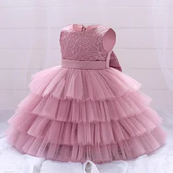 Toddler Baby Baptism Dresses5 4 3 2 Year Birthday Dress For Kids Girl Clothing Princess Party Christening Gown Tutu Costume