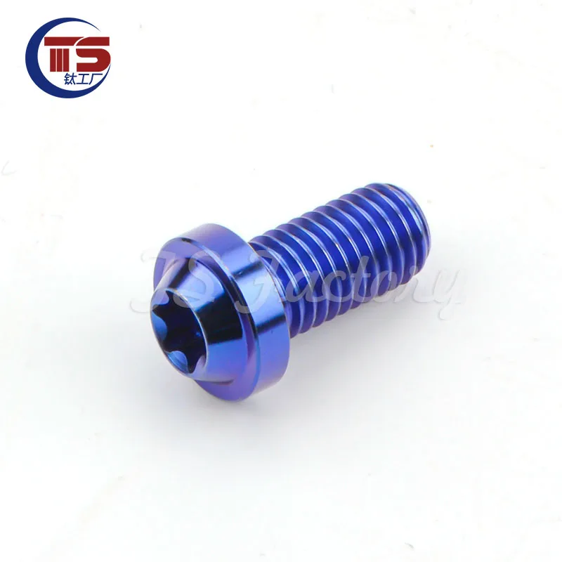 TS10pcs티타늄 볼트 M10X40/45/50/55/60/65/70/75/80/85/90/100/110/120mm T50 Torx 자두 머리 나사 오토바이 자동차 액세서리