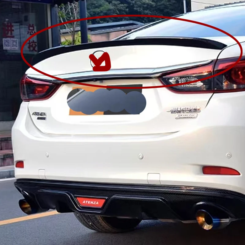 

Suitable for Mazda Atenza M4 with wing press rear trunk lid, spoiler, mudguard, carbon black sports modification parts 2014-2019