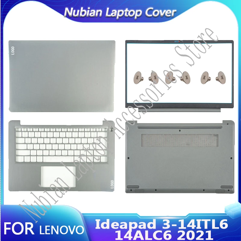 

New For Lenovo Ideapad 3-14ITL6 14ALC6 2021 LCD Back Cover Front Bezel Palmrest Bottom Case Replacement Free Ship