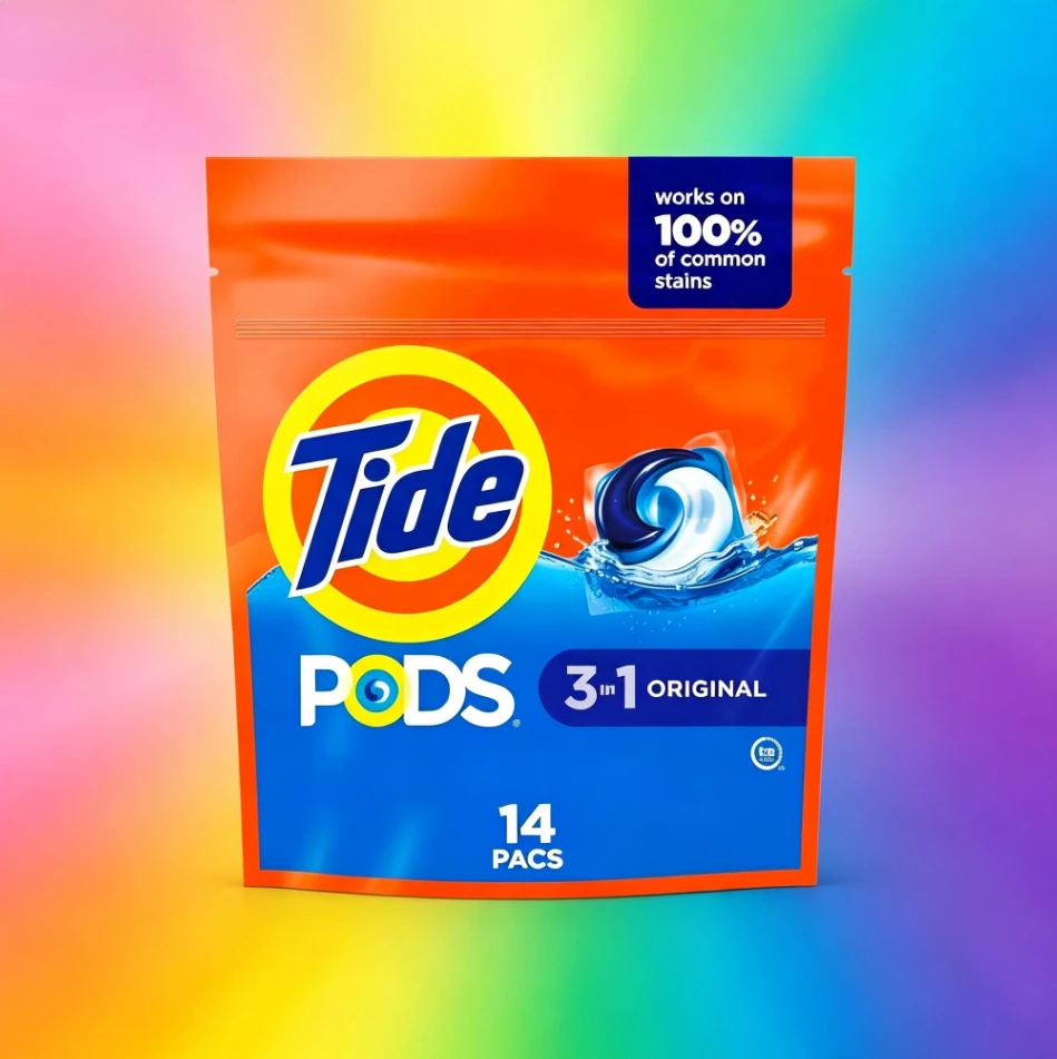 ICUTE-Tide PODs Laundry Detergent, 14 Count, Original Scent, 3-in-1 Stain Remover, Odor Fighter, Color Protector, Concentrated Laundry Soap Pacs,Fast Delivery