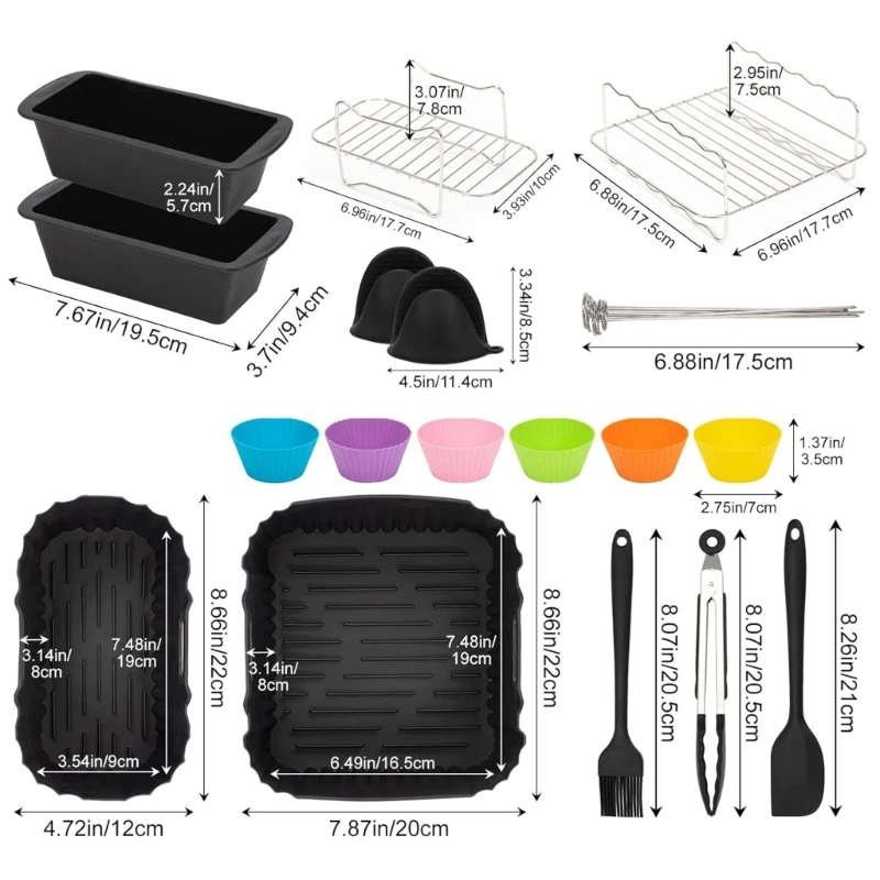 Grandillas hornear resistentes calor para accesorios aerodinterrates canasta doble