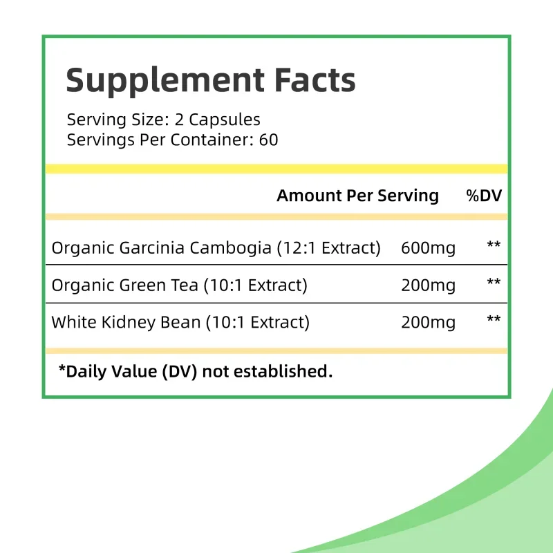 Garcinia Cambogia Capsules - Burn Belly Fat, Speed Up Metabolism, Appetite Suppression, Weight Management