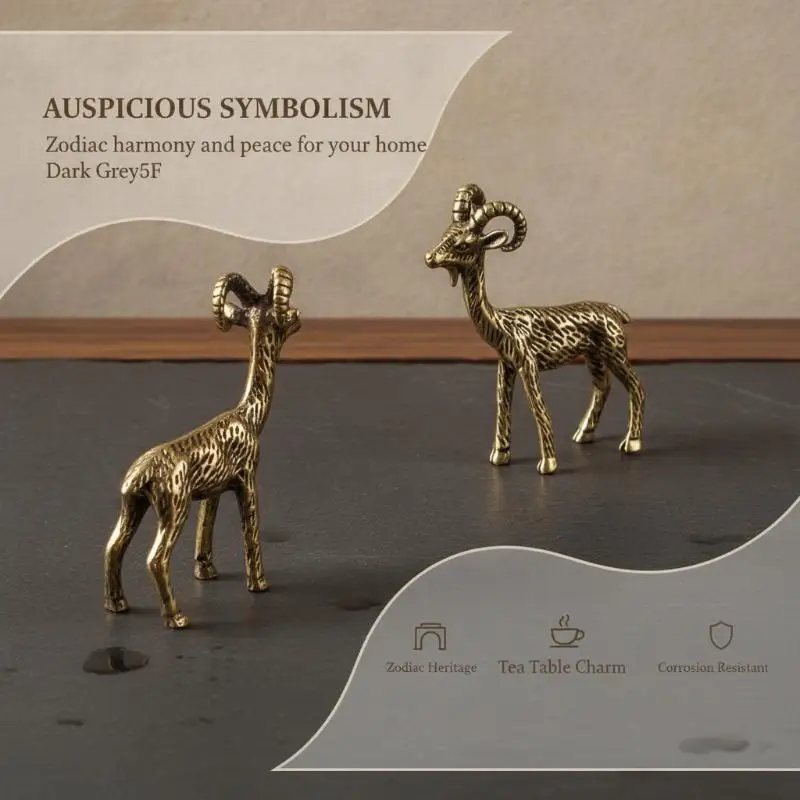 Vintage Brass Goat Figurine With Hand Carved Details Antique Brass Finish Perfect For Home Office Decor Collectible Gift