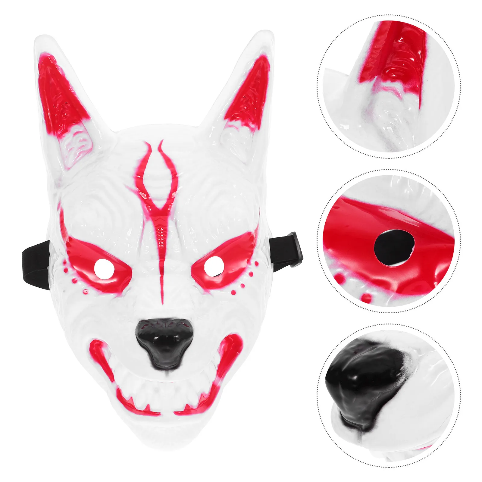 

Scary Wolf Mask Halloween Party Decorative Cosplay Prop Unique Plastic Animal Design Masquerade Carnival Accessory