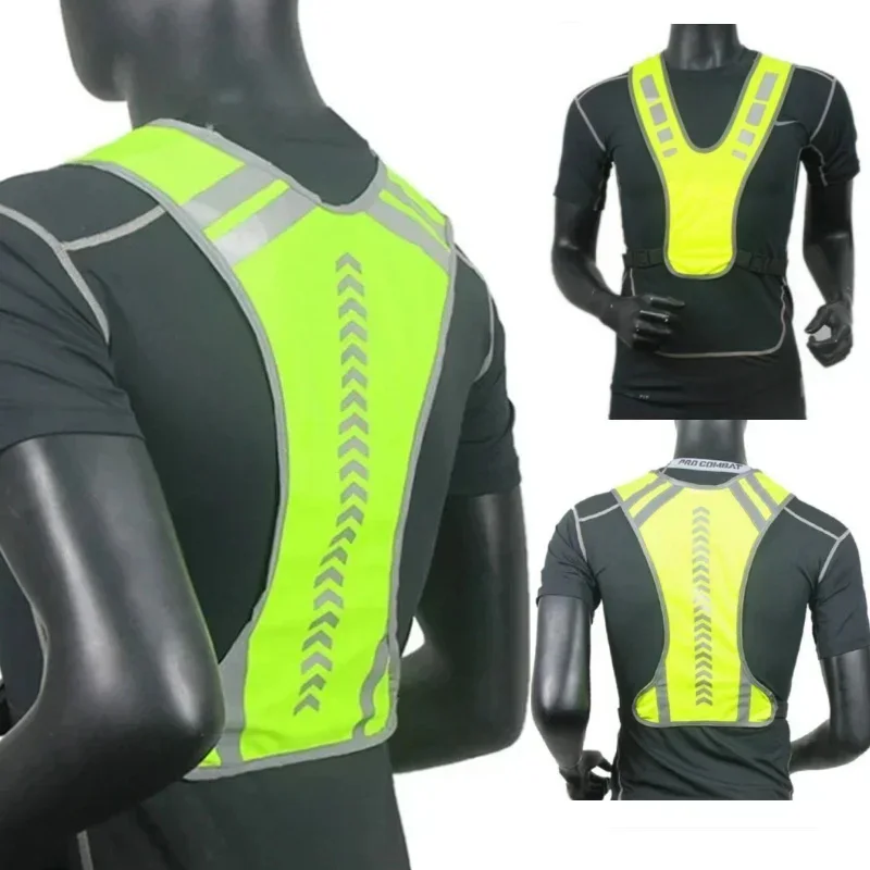 High Visibility Safety Highlight Night Motorcycle Reflective Cycling Vest Traffic Coat Night Running Working Reflective-Cloth