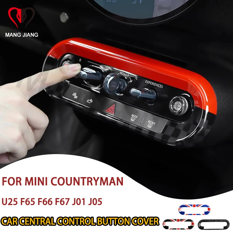 

Car Central Control Button Frame Sticker For Mini Countryman U25 F65 F66 F67 Cooper S E SE J01 EV 2024 2025 Auto Accessories