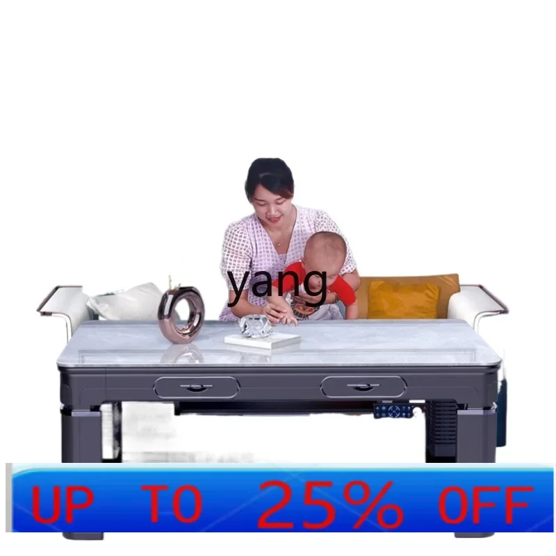 VC  Home Living Room Rectangular Lifting Electric Fire Heating Table