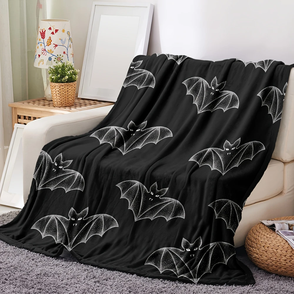 1pc Autumn Pumpkin Maple Leaf Harvest Print Throw Blanket warm sofa leisure room indoor rest Blanket balcony lounge Birthday