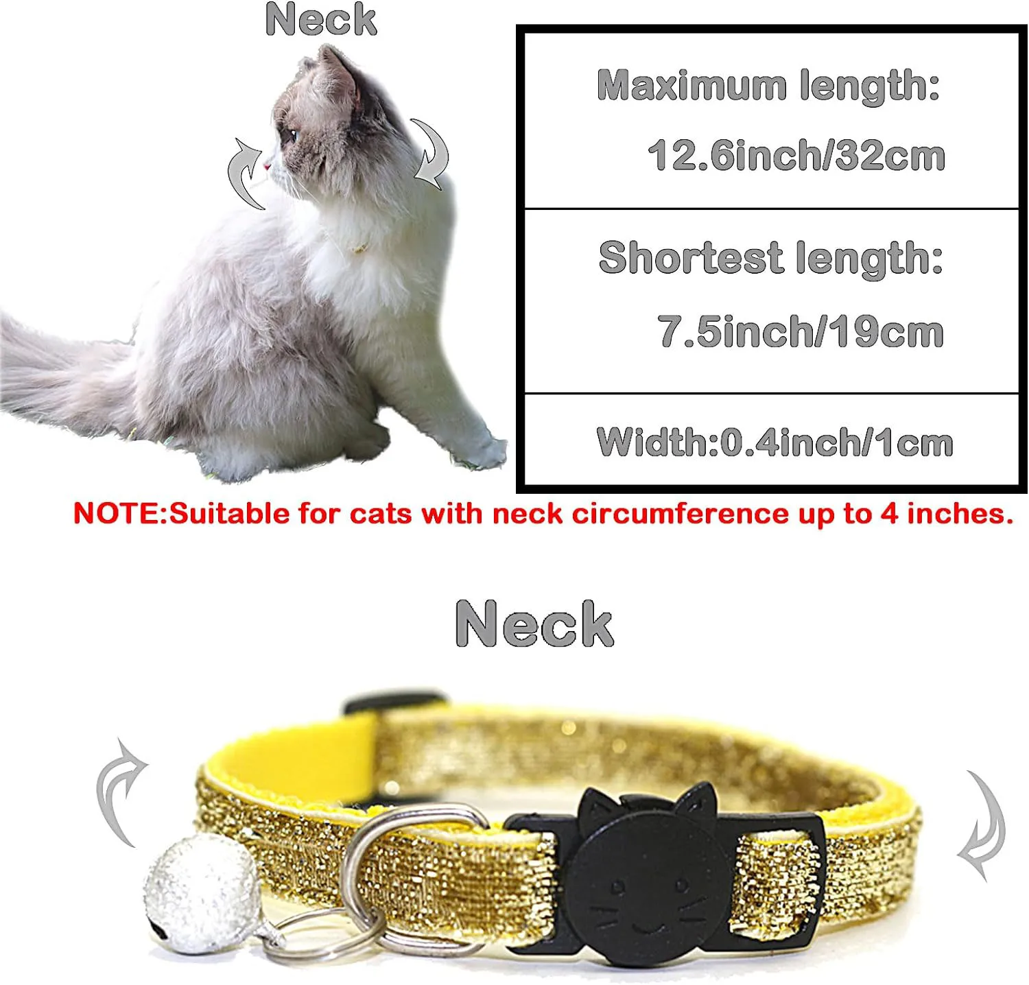 Breakaway Cat Collar With Bell Personalized Cute Dog Cat Collars Safety Breakaway For Cats Small Dogs Pet Accessories Necklace