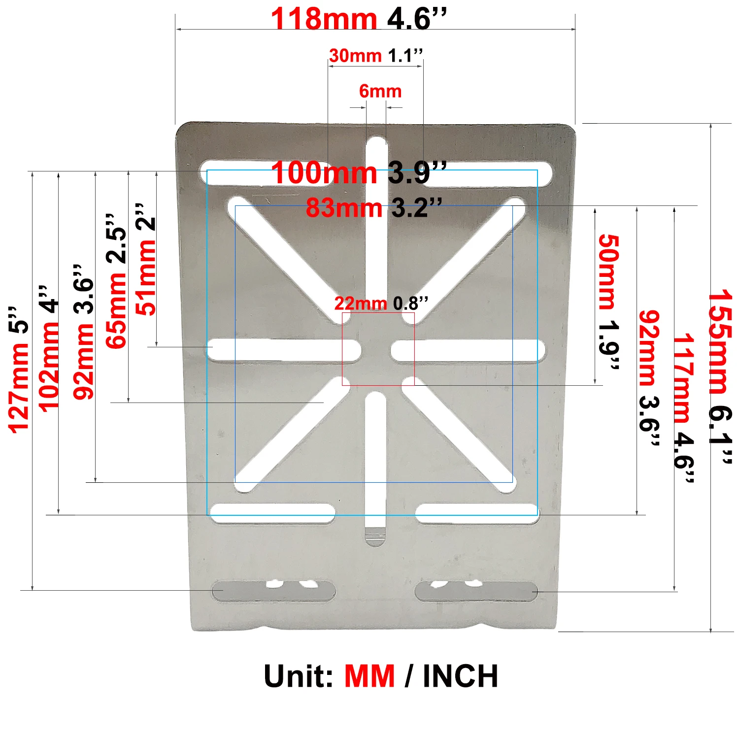 L-Shape Stainless Steel Right Angle Adapter Holder Plate Universal Wall Ceiling Mount Bracket Extension Support for CCTV Camera