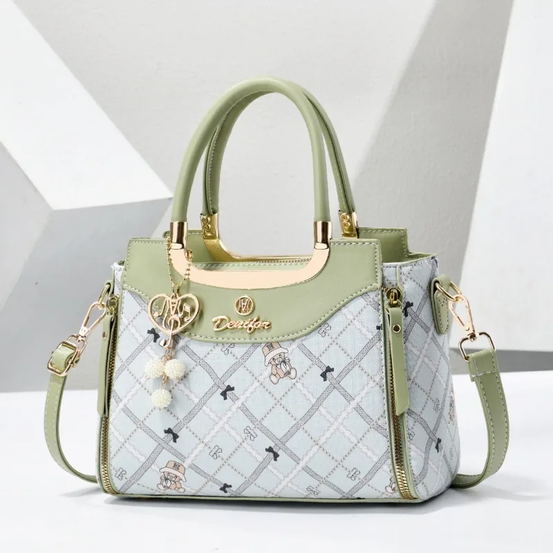 New High End Women Bag Stylish and Practical Printed Handbag PU Leather Trendy Shoulder Bag Retro Large Capacity Crossbody Bag