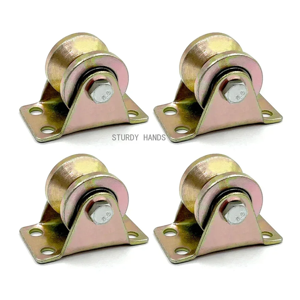 

4Pcs V Groove Caster 1-1/4inches, Sliding Gate Wheel, for Inverted Track, Rolling Gate, Sliding Gate, Industrial Machines Rail