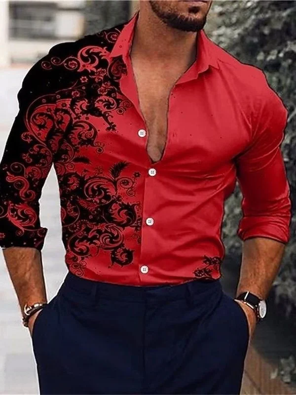

Classic Long Sleeve Men's Shirt 9 Colors Loose Fit PU Leather Mid-aged And Elderly Suitable Cleanfit Collar Nine Points