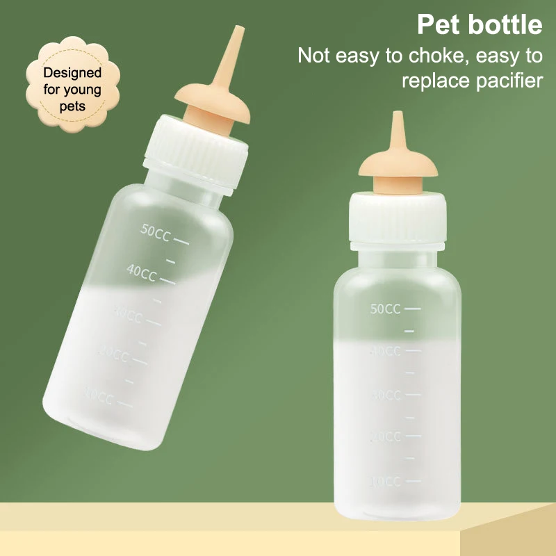 Botella de alimentación para gatitos y mascotas, alimentador de pezones, puede exprimir leche líquida, biberón de lactancia para perros recién nacidos, cachorros, conejos, hámster y gato