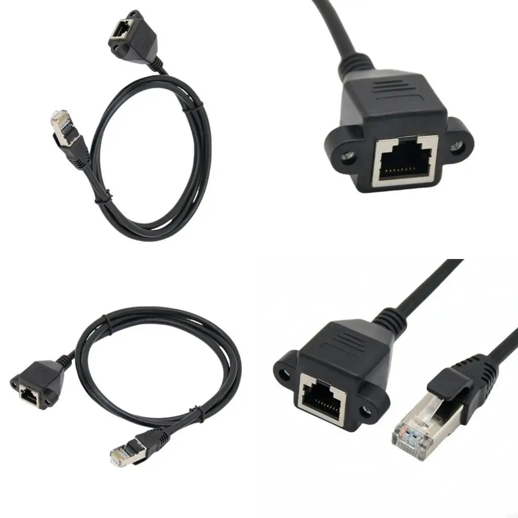 Y5JB 1m/2m/5m Long CAT5e Ethernet Extension Cord RJ45 Male to Female Extender Cable