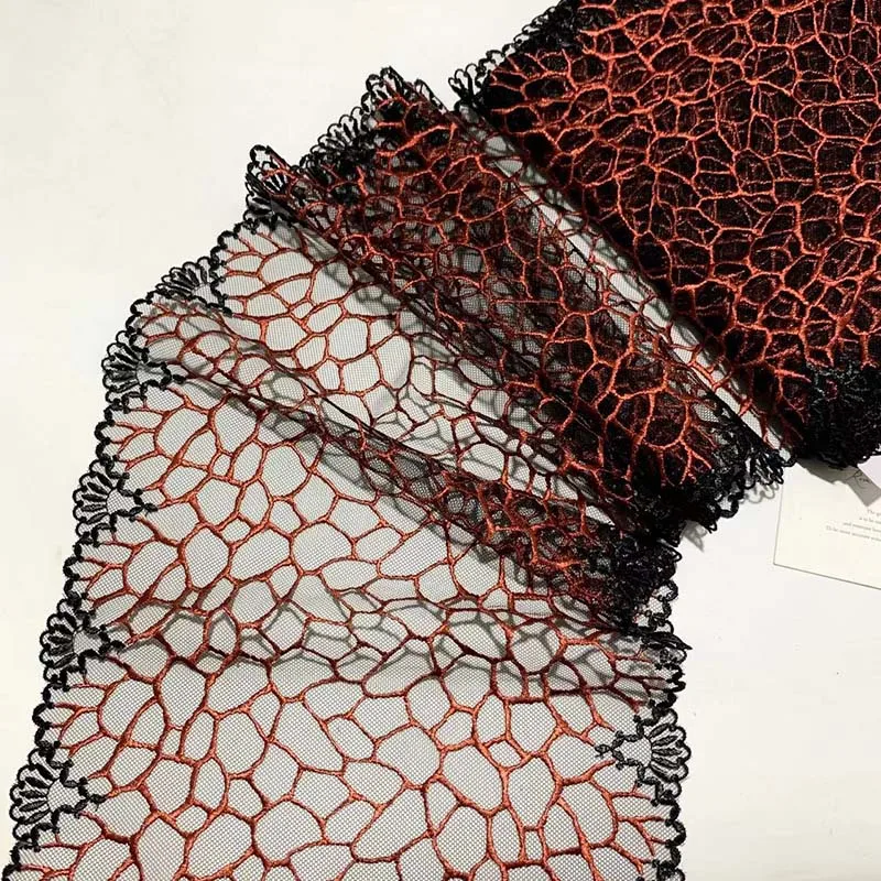 

21Yards Two Tones Embroidery Lace Trim For Clothing Accessories Dress Sewing Applique Costume Lace Fabrics