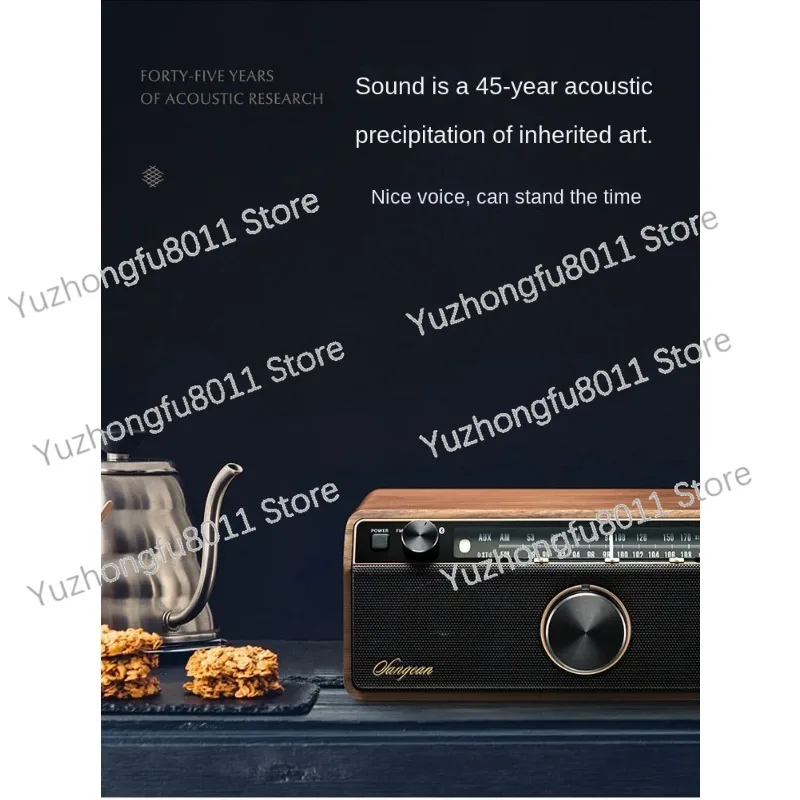 SANGEAN WR-12BT Subwoofer Audio Stereo Retro Bluetooth Speaker Semiconductor Radio, Function: FM/AM/AUX/BT