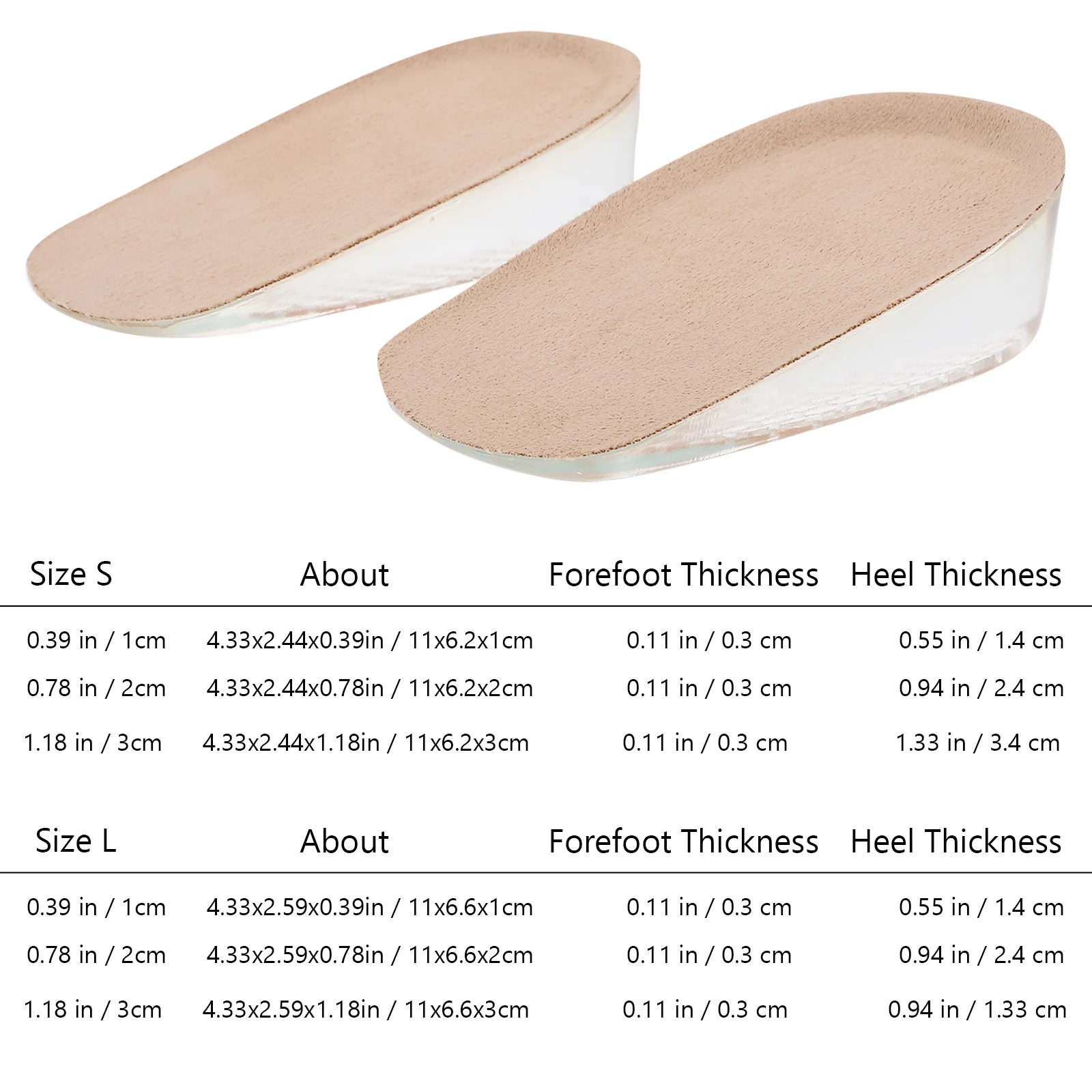 

Insole Half Insoles Invisibility Foot Cushions High Heels Inserts Forefoot Ladies Pad