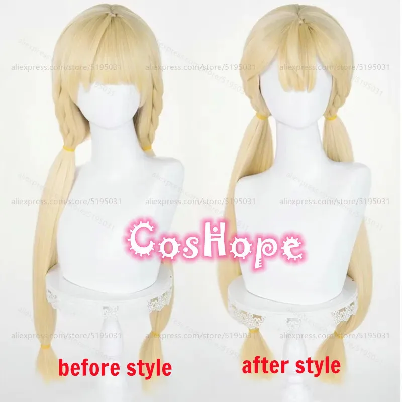 

ZZZ Alice Thymefield Косплей Парик 85 см Длинный Золотой Смешанный Парик Косплей Аниме Термостойкий Синтетический Парик для Хэллоуина Костюм