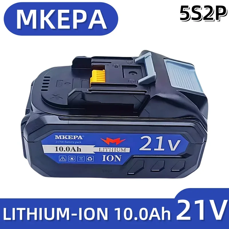 

21V 5S2P 10.0Ah Rechargeable Battery 21700 Lithium ion Battery lpega for Electric Tools BL1860 BL1880 BL18100