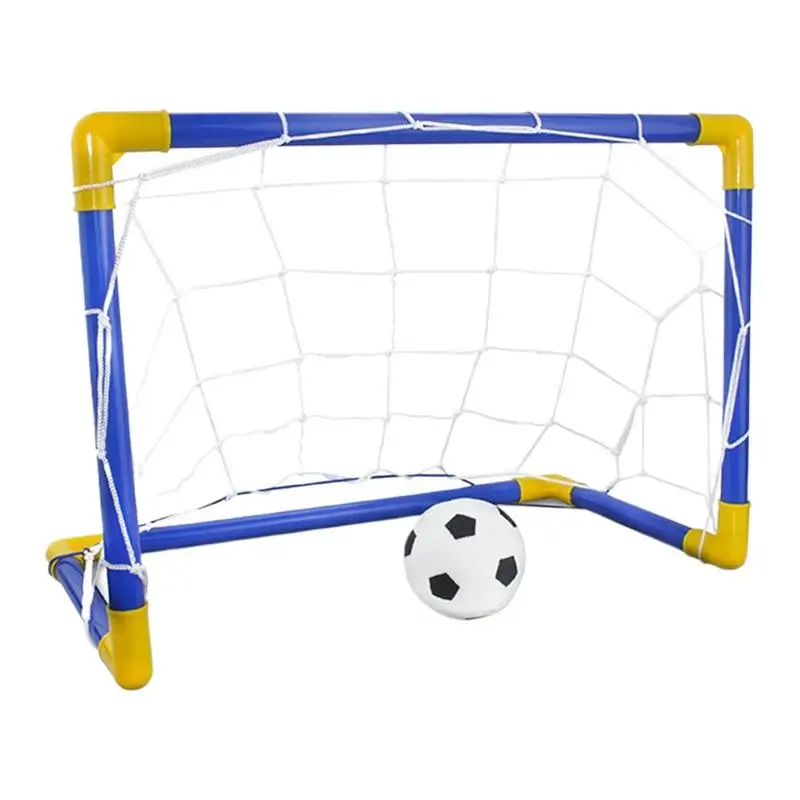 Folding Mini Football Soccer Ball Plastic Removable Goal Post Net Set High-strength Kids Indoor Outdoor Child Birthday Gift