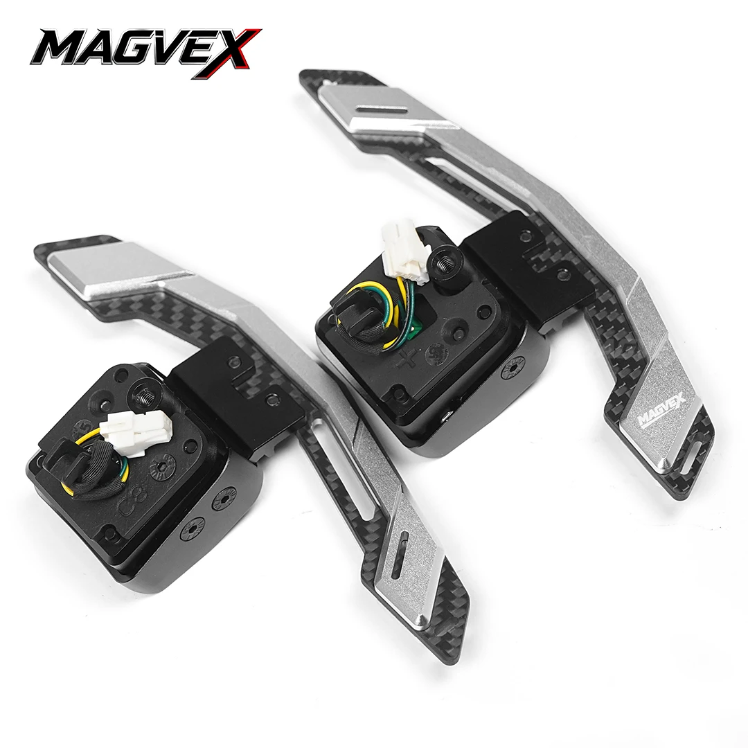 MAGVEX Magnetic Paddle Shifters For AUDI C8 A6 A7 S6 S7 RS6 RS7 Colored Aluminum Alloy Steering Wheel Shift Paddles