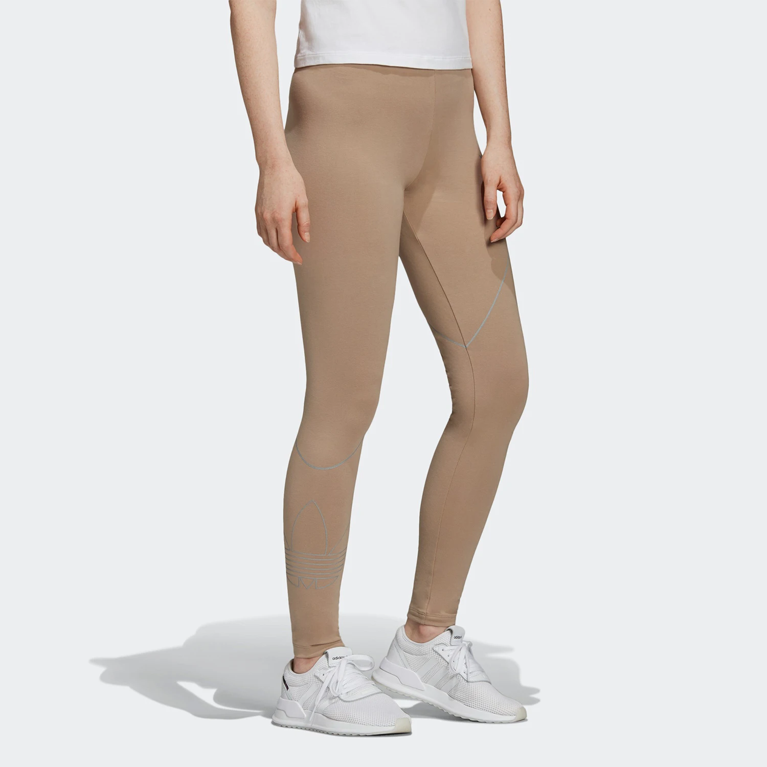 Adidas Authentic Trefoil Women's Reflective Sports Knit Tight Trousers FR0562