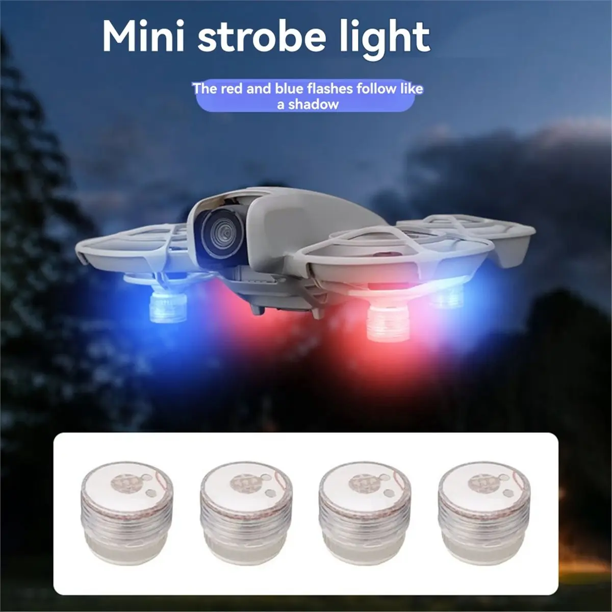 (A32M) UAV LED Signal Light Mini Flashing Strobe Warning-Lights for DJI NEO 2 Nighttime Flight Safety Lamp Replace Accessories