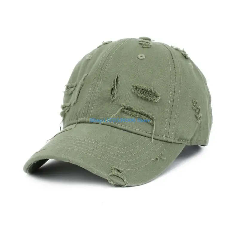 

400A Teen Visor Baseball Cap Spring Summer Men Distressed Jean Hat for Outdoor