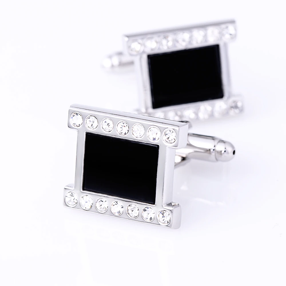 

KFLK Jewelry shirt fashion cufflink for mens Brand designer Cuffs link wholesale Button High Quality Black Wedding guests