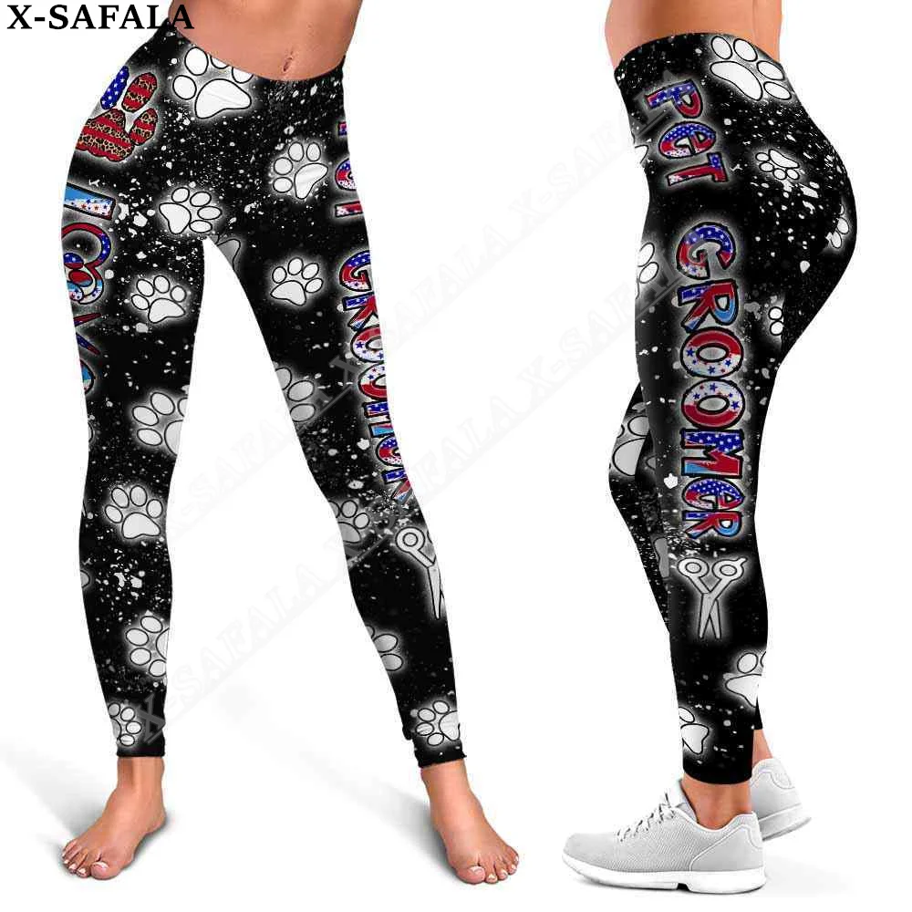 

Dog Style Grooming Salon Pet Groommer Hairdresser Legging 3D Print Women Yoga Pants Girl Leggings Summer Sports Fitness Wear-25