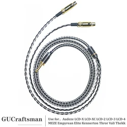 GUCraftsman 16 Strands 7N Single Crystal Copper/Silver Mixed for Audeze LCD-X LCD-XC LCD-2 LCD-3 LCD-4