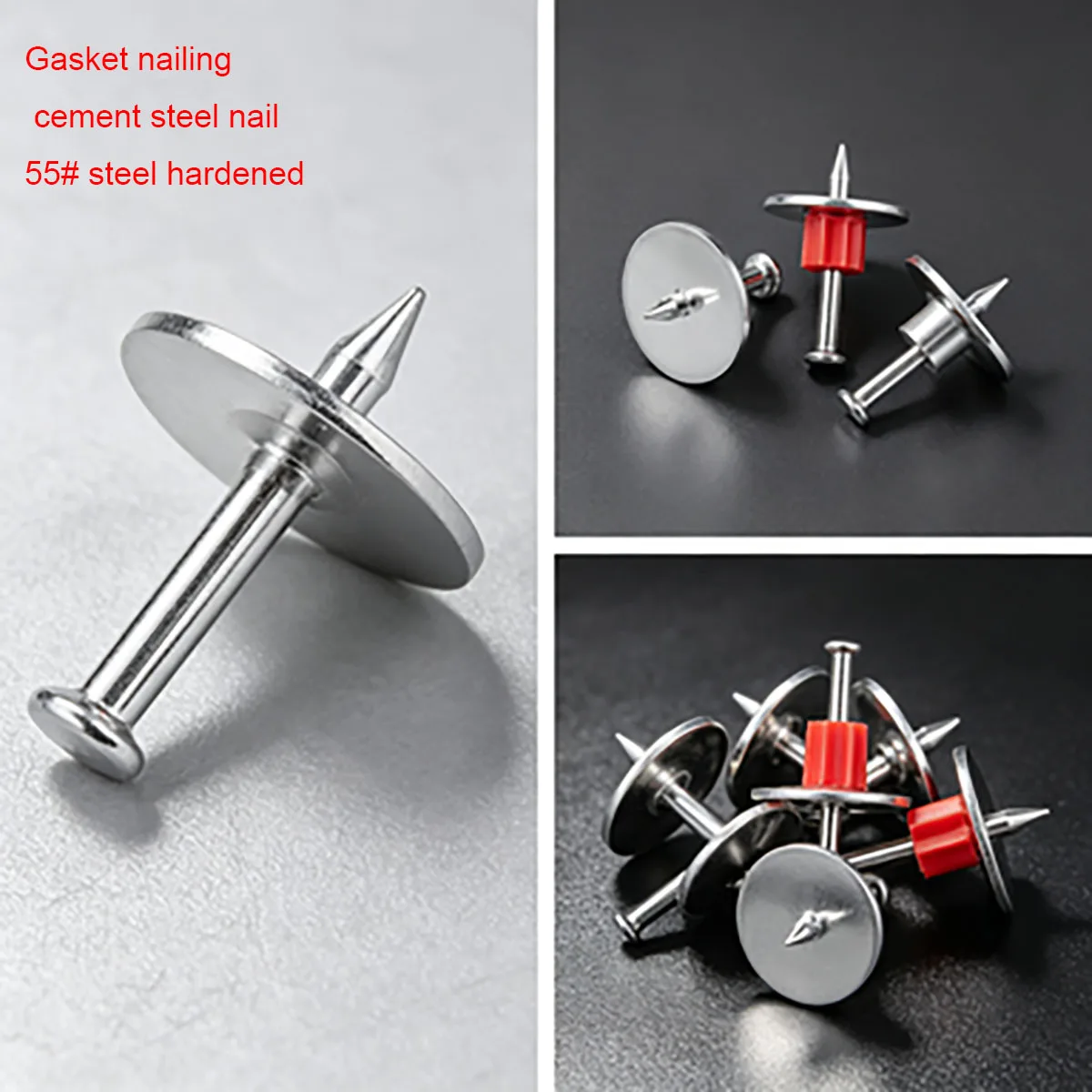 High Strength Cement Steel Nails with Gaskets, Injection Nails & Concrete Gasket Nails for Suspended Ceiling Installation