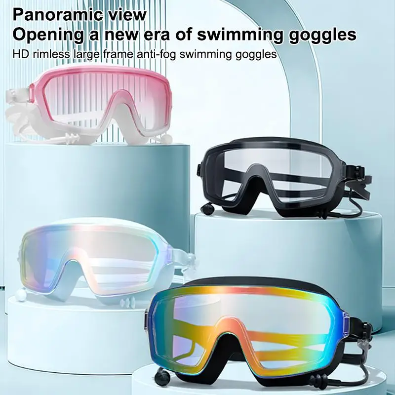 Adult Swimming Glasses, Gradient Color Lenses, Anti-fog, Large Frame Design, Swimming Glasses For Adults, Teens, Men And Women