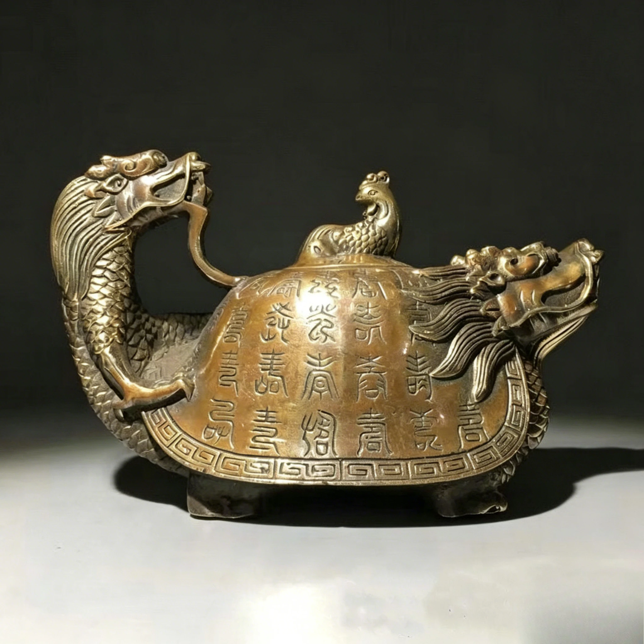 

Longevity dragon turtle Incense Burner Statue for Tea Home Decor Ornaments