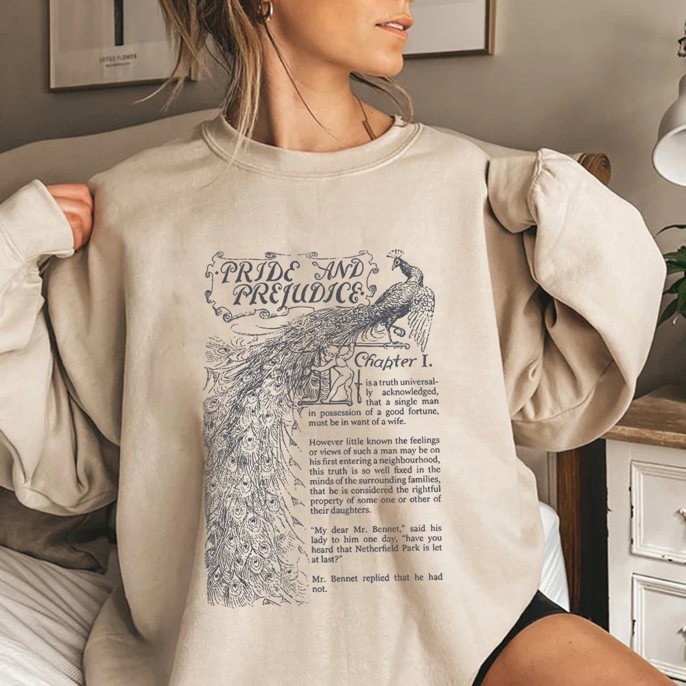 

Pride and Prejudice Sweatshirt Jane Austen Shirt Booktok Bookish Merch Mr Darcy Pemberley Reading Hoodie Bookish Sweatshirts