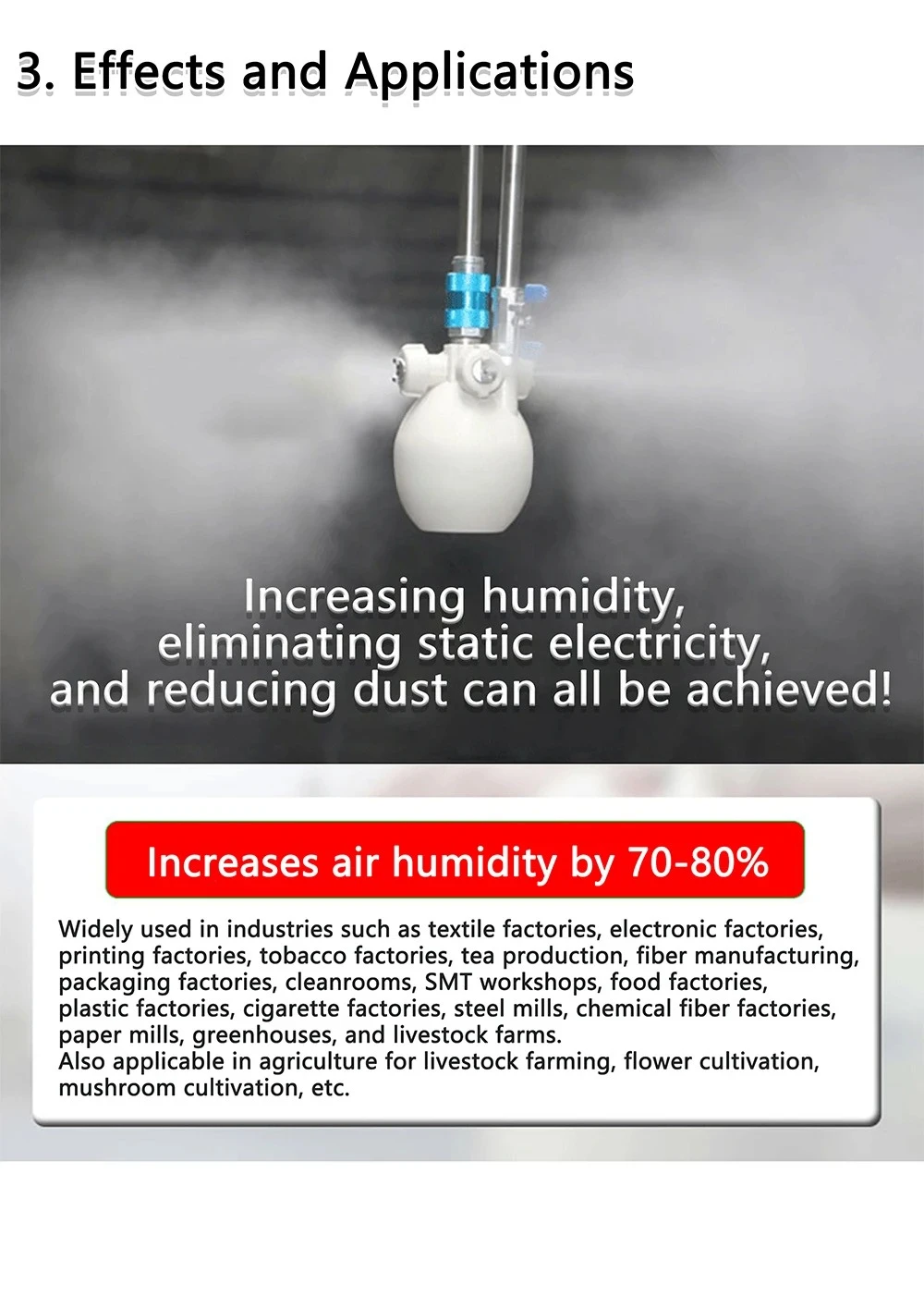 7L 10L 13L 18L Large Capacity Industrial Dry Mist Sprayer Ultra Fine Non Wetting Humidifier For Greenhouse Mushroom Cultivation